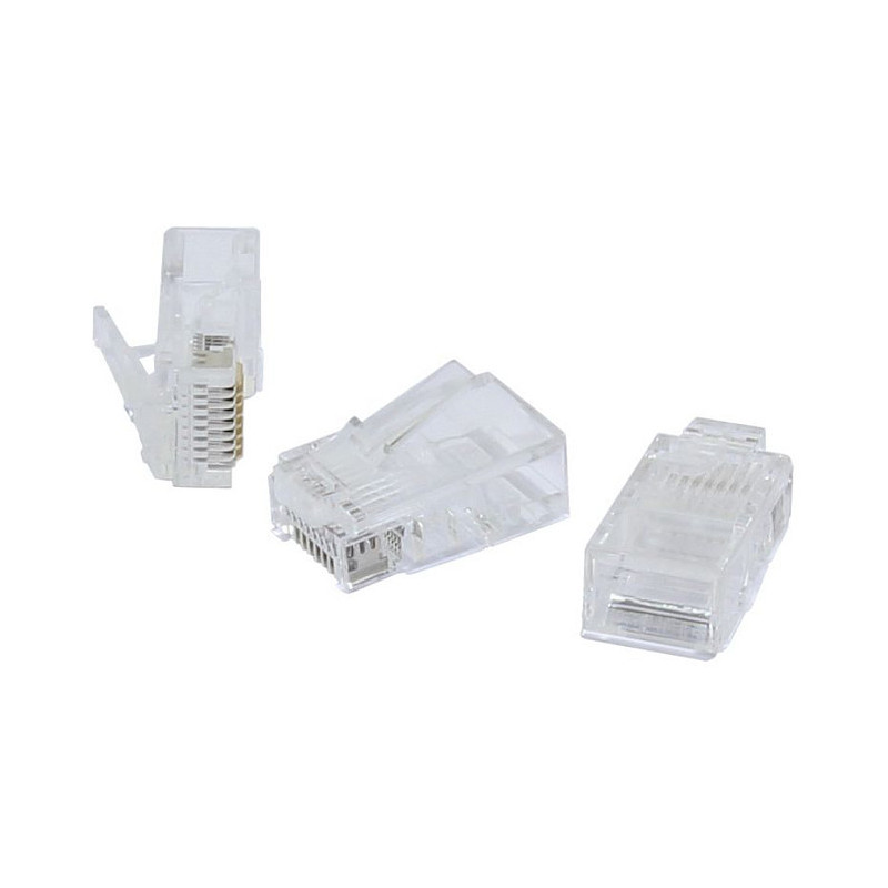 Synergy21 TP connectors, unshielded, RJ-45, 100-pack, for flat cables