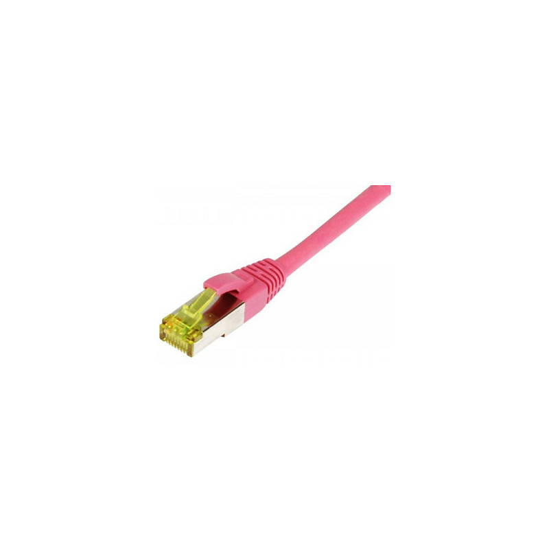 „Synergy21“ jungiamasis kabelis RJ45, CAT6A 500Mhz, 0,15 m, rausvai raudonas, S-STP(S / FTP), TPE / LSZH(Ultraflex), AWG