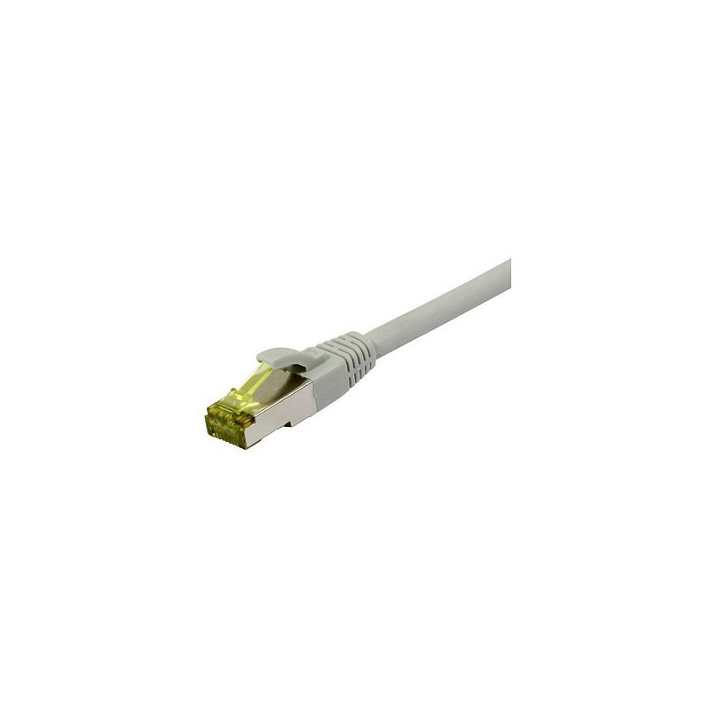 Synergy21 patch cable RJ45, CAT6A 500Mhz, 0.25m, gray, S-STP(S / FTP), TPE / LSZH(Ultraflex), AWG26, with CAT7 raw cable