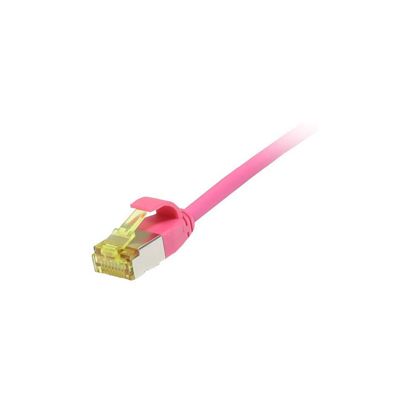 „Synergy21“ jungiamasis kabelis RJ45, CAT6A 500Mhz, 3m, rausvai raudonas, U / FTP, plonas apvalus skersmuo 3,8 mm, TPE /