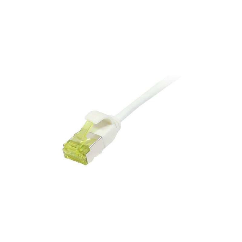 „Synergy21“ jungiamasis kabelis RJ45, CAT6A 500Mhz, 0,15 m, baltas, U / FTP, plonas apvalus skersmuo 3,8 mm, TPE / LSZH 