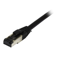 „Synergy21“ jungiamasis kabelis RJ45, CAT8.1 2000 MHz, 0,25 m, juodas, S-STP(S / FTP), TPE(Ultra SuperFlex), AWG26,