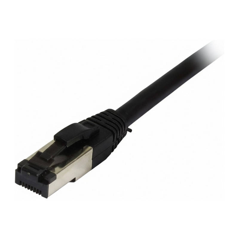 „Synergy21“ jungiamasis kabelis RJ45, CAT8.1 2000 MHz, 7,5 m, juodas, S-STP(S / FTP), TPE / LSZH(SuperFlex), AWG26,