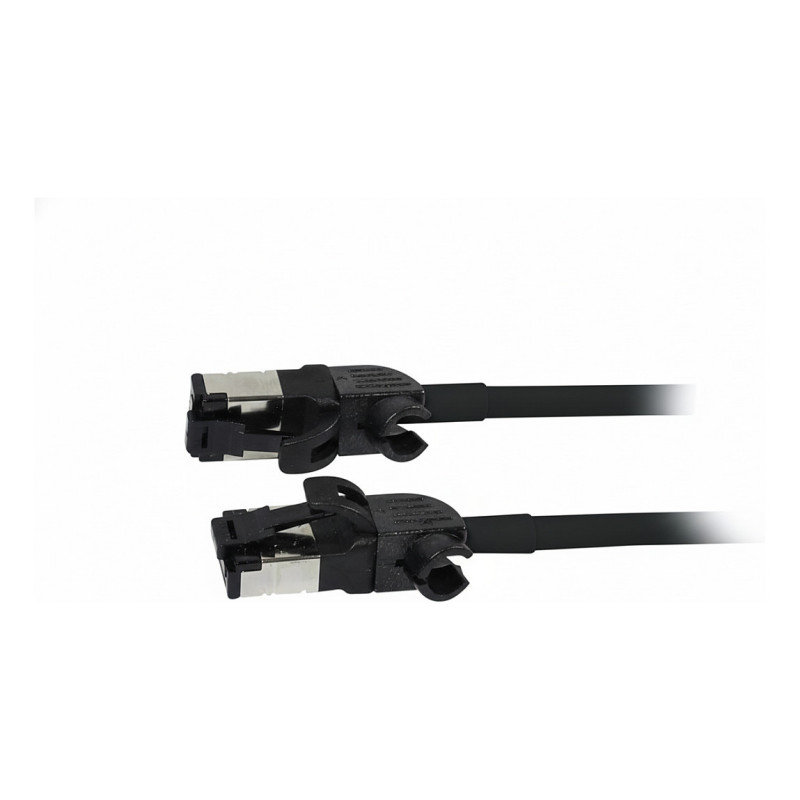 „Synergy21“ RJ45 jungiamasis kabelis, CAT6A 500MHz, 3 m, juodas, S/FTP, plonas apvalus 4,5 mm skersmens, TPE/LSZH (Super