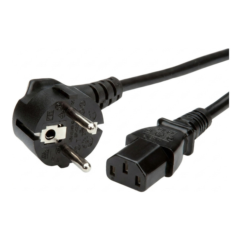 „Synergy21“ maitinimo laidas 230V „Schuko CEE7“ (kištukas) - IEC-C13 (lizdas), 1 m, juodas