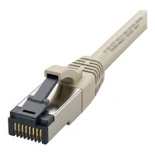 „Synergy21“ jungiamasis kabelis RJ45, CAT8.1 2000 MHz, 1,0 m, pilkas, S-STP(S / FTP), TPE / LSZH(SuperFlex), AWG26,