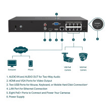 TP-Link VIGI NVR1008H-8MP tinklo vaizdo įrašymo įrenginys