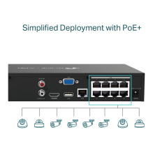 TP-Link VIGI NVR1008H-8MP tinklo vaizdo įrašymo įrenginys
