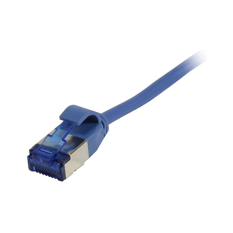 „Synergy21“ jungiamasis kabelis RJ45, CAT6A 500Mhz, 0,25 m, mėlynas, U / FTP, plonas apvalus skersmuo 3,8 mm, TPE (Super