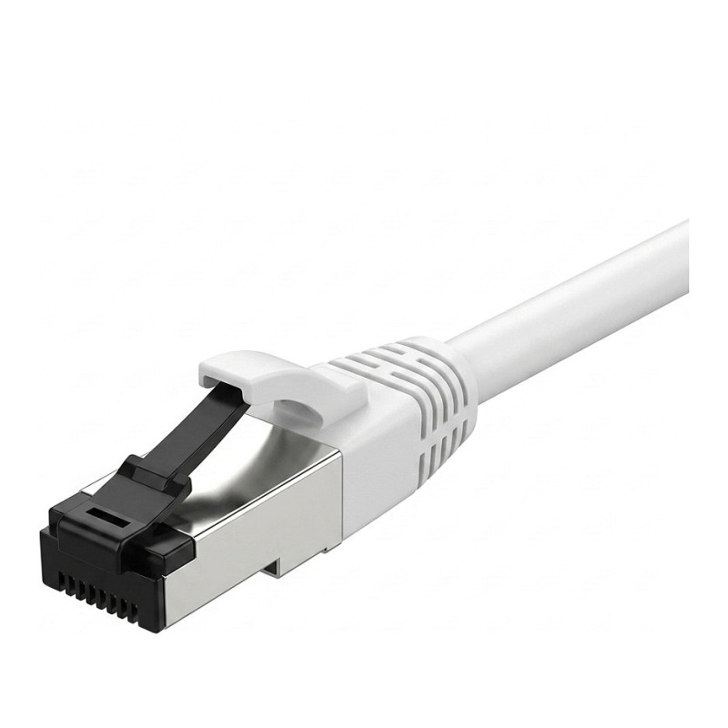 „Synergy21“ jungiamasis kabelis RJ45, CAT8.1 2000 MHz, 7,5 m, baltas, S-STP(S / FTP), TPE / LSZH(SuperFlex), AWG26,