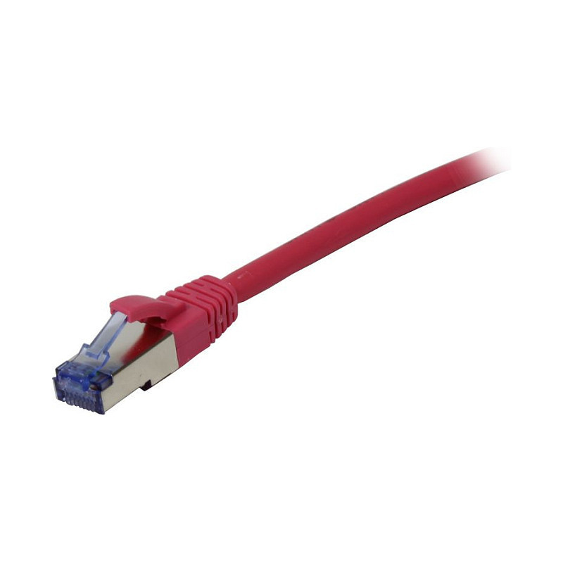 „Synergy21“ jungiamasis kabelis RJ45, CAT6A 500Mhz, 0,5 m, rožinis, S-STP (S / FTP), testuotas komponentais (GHMT sertif