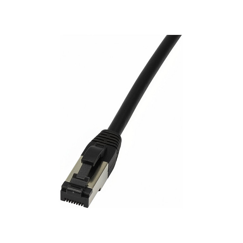 „Synergy21“ RJ45 jungiamasis kabelis, CAT6A 500MHz, 5 m, juodas, S/FTP, plonas apvalus 4,5 mm skersmens, TPE/LSZH (Super