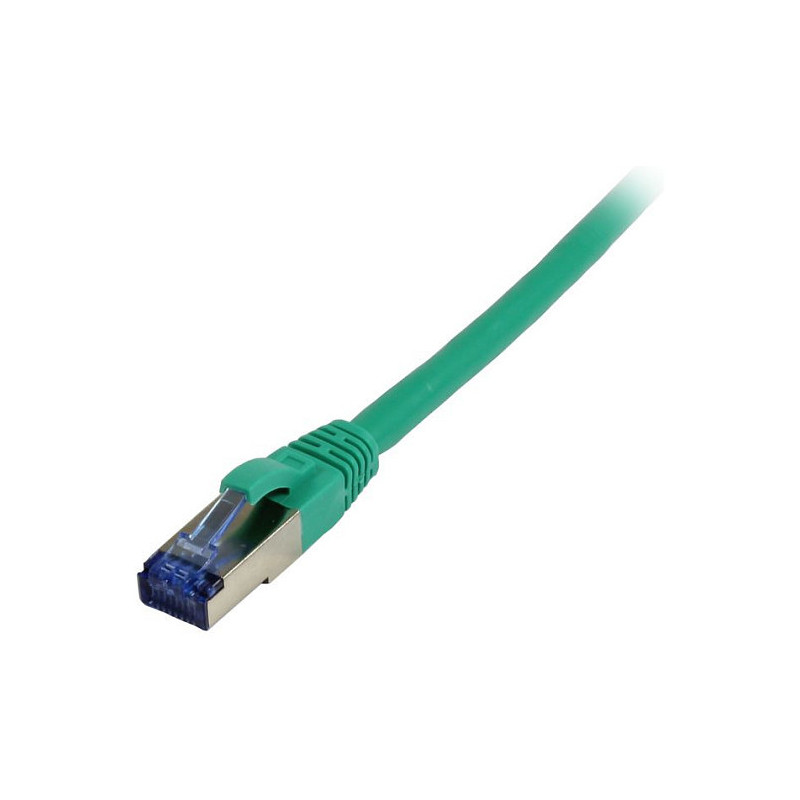 „Synergy21“ jungiamasis kabelis RJ45, CAT6A 500Mhz, 0,15 m, žalias, S-STP(S / FTP), TPE / LSZH(Superflex), AWG26,
