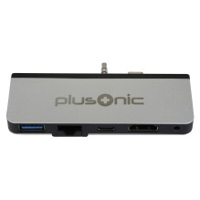 Z Plusonic Docking Adapter / Hub for Microsoft Surface Go, 5-in-1: USB 3.0 / RJ45 Gigabit Ethernet / Type-C / HDMI / AUX Z Plusonic Docking Adapter / Hub for Microsoft Surface Go, 5-in-1: USB 3.0 / RJ45 Gigabit Ethernet / Type-C / HDMI / AUX