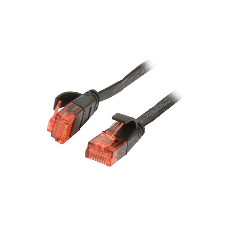 „Synergy21“ jungiamasis kabelis RJ45, CAT6 250Mhz, 10 m, juodas, UTP(U / UTP), PVC, plokščias