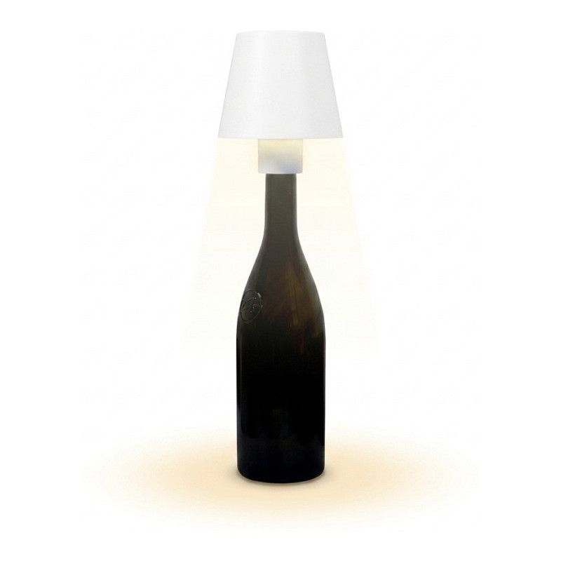 Synergy 21 LED table lamp, rechargeable battery for bottles, outdoor IP54, dimmable with touch switch, white