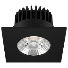 Synergy 21 LED recessed ceiling spotlight Helios black, square, neutral white