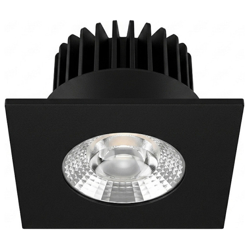 Synergy 21 LED recessed ceiling spotlight Helios black, square, neutral white