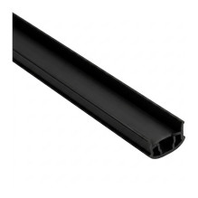 Synergy 21 LED U-profile with ALU014 PMMA opal diffuser / cover, black / opal plastic cover