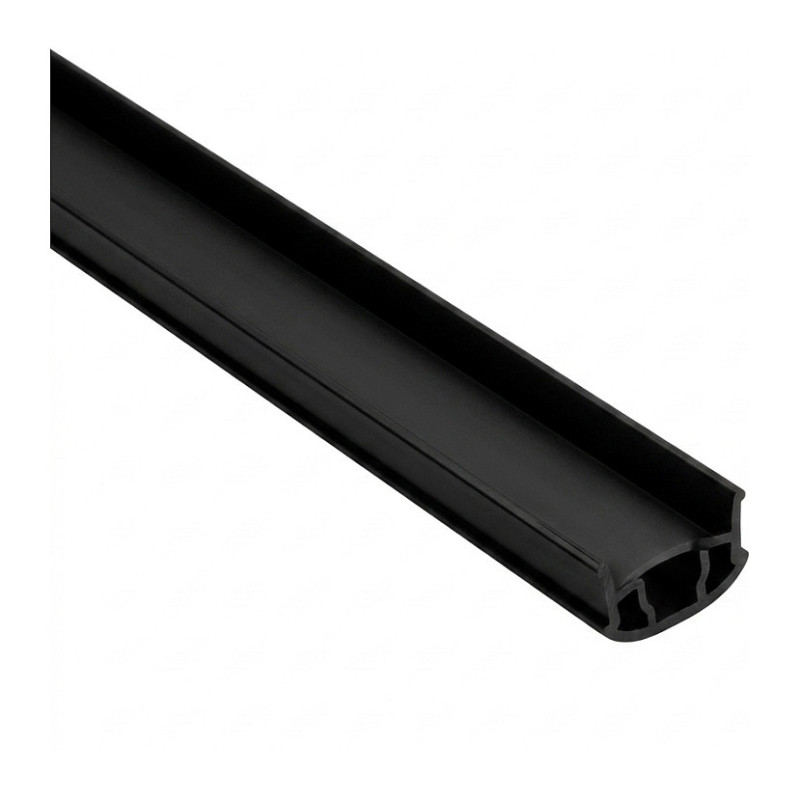 Synergy 21 LED U-profile with ALU014 PMMA opal diffuser / cover, black / opal plastic cover