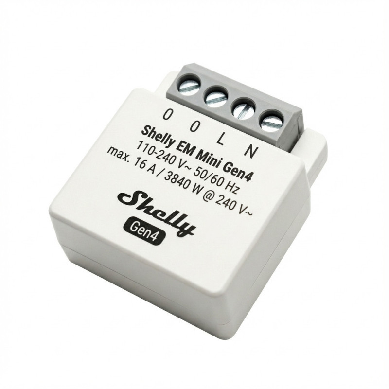 Shelly relay "EM Mini Gen4" max 8A 1 channel WLAN Matter Zigbee Bluetooth