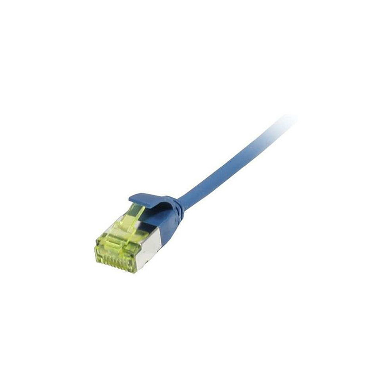 „Synergy21“ jungiamasis kabelis RJ45, CAT6A 500Mhz, 3m, mėlynas, U / FTP, plonas apvalus skersmuo 3,8 mm, TPE / LSZH (Su