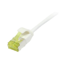 Synergy21 patch cable RJ45, CAT6A 500Mhz, 10m, white, U / FTP, slimline round d 3.8mm, TPE / LSZH (Superflex), AWG32, wi