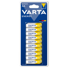 Varta ENERGY AA baterijos, 30 vnt. Varta ENERGY AA baterijos, 30 vnt.