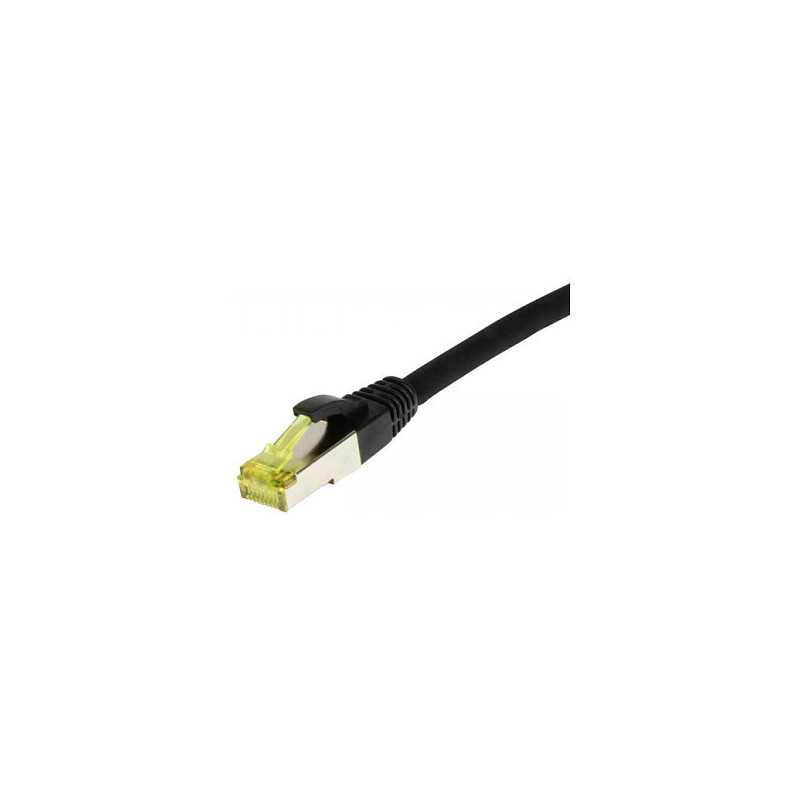 Synergy21 patch cable RJ45, CAT6A 500Mhz, 1.0m, black, S-STP(S / FTP), TPE / LSZH(Ultraflex), AWG26, with CAT7 raw cable