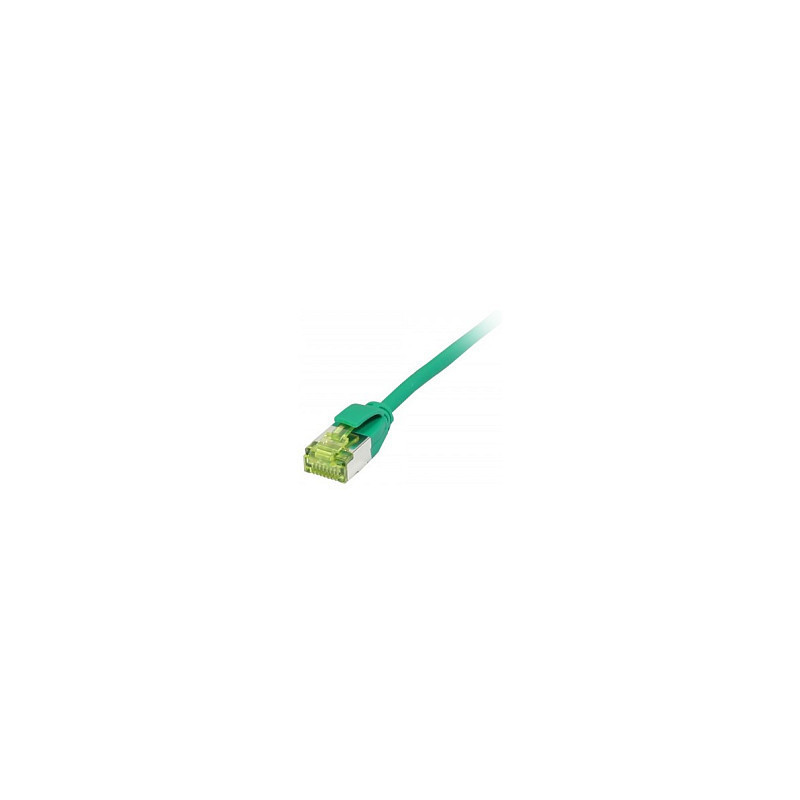 „Synergy21“ jungiamasis kabelis RJ45, CAT6A 500MHz, 7,5 m, žalias, U/FTP, plonas apvalus skersmuo 3,8 mm, TPE/LSZH (Supe