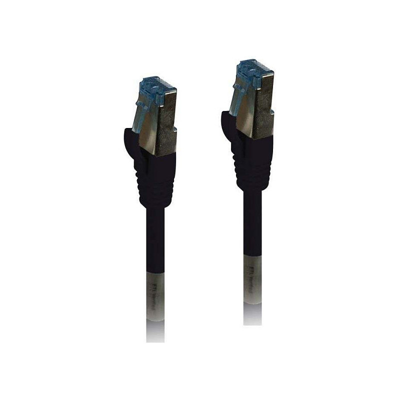 „Synergy21“ jungiamasis kabelis RJ45, CAT6A 500Mhz, 0,15 m, juodas, S-STP(S / FTP), TPE / LSZH(Superflex), AWG26,