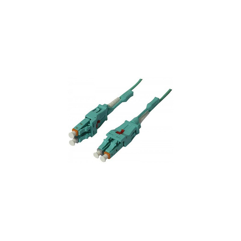 „Synergy21“ šviesolaidinis 2 skaidulų jungiamasis kabelis, 15 m, LC-LC, 50/125 µm, OM3, „Uniboot“ (pasukamas), stūmimo/t