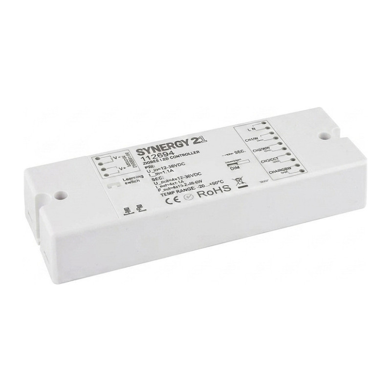 Synergy 21 LED Series EOS 10 ZigBee CV Controller + Power Supply 4-Channel 100W RGB-W 12V