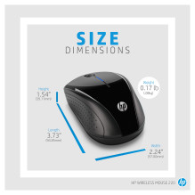 HP 220 Wireless Mouse, Black