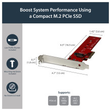 StarTech.com PEX4M2E1 interface cards / adapter