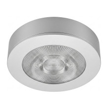 Synergy 21 LED recessed ceiling spotlight Helios silver, round, surface-mounted frame
