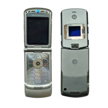 Motorola V3 Full Body with Flex Buttons Display without Protective Glass External Screen Original New Silver