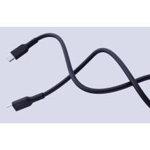 AUKEY CB-SCC101 USB-C Type-C maitinimo šaltinis PD 100W 5A 1m silikoninis juodas AUKEY CB-SCC101 USB-C Type-C maitinimo šaltinis PD 100W 5A 1m silikoninis juodas