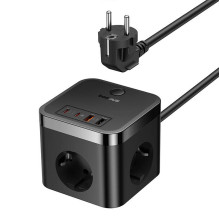 Baseus PowerCombo 3AC+2U+2C 30W 1.5m (black) 6932172651121