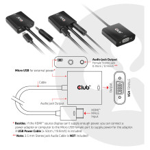 Club3D Adapter HDMI 1.4 VGA (mit Audio) St / Bu retail