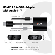 Club3D Adapter HDMI 1.4 VGA (mit Audio) St / Bu retail