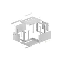 LANBERG WALL-MOUNTED INSTALLATION RACK CABINET 19" 4U 600X450 GREY, METAL DOOR (FLAT PACK) LANBERG WALL-MOUNTED INSTALLATION RACK CABINET 19" 4U 600X450 GREY, METAL DOOR (FLAT PACK)