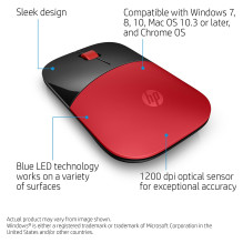 HP Z3700 raudona belaidė pelė