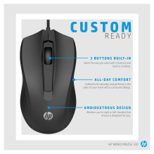 HP Wired Mouse, Black HP Wired Mouse, Black