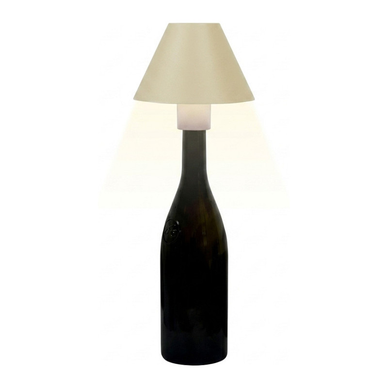 Synergy 21 LED table lamp, rechargeable battery for bottles, outdoor IP54, dimmable with touch switch, yellow
