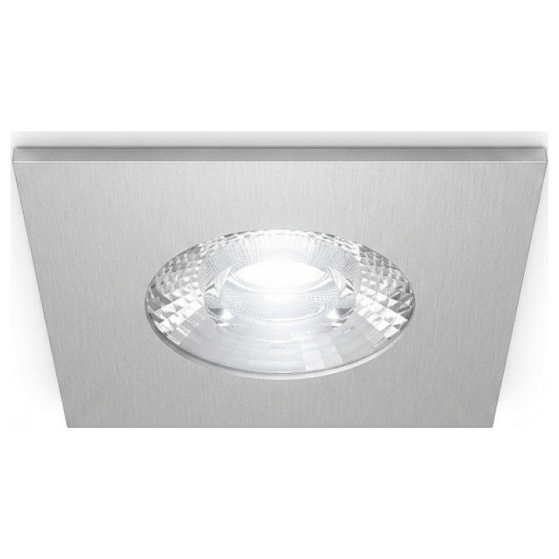 Synergy 21 LED recessed ceiling spotlight Helios silver, square, neutral white