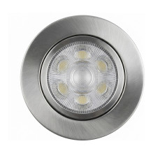 Synergy 21 LED recessed ceiling spotlight Helios silver, round and swiveling, warm white