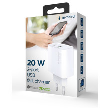 Gembird TA-UC-PDQC20-01-W mobile device charger Gembird TA-UC-PDQC20-01-W mobile device charger