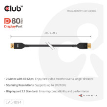 CLUB3D CAC-1094 DisplayPort cable