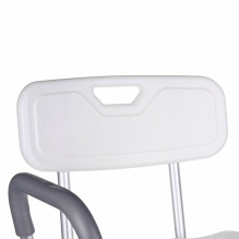 Shower Chair - Adjustable with Backrest and Handles, Grey